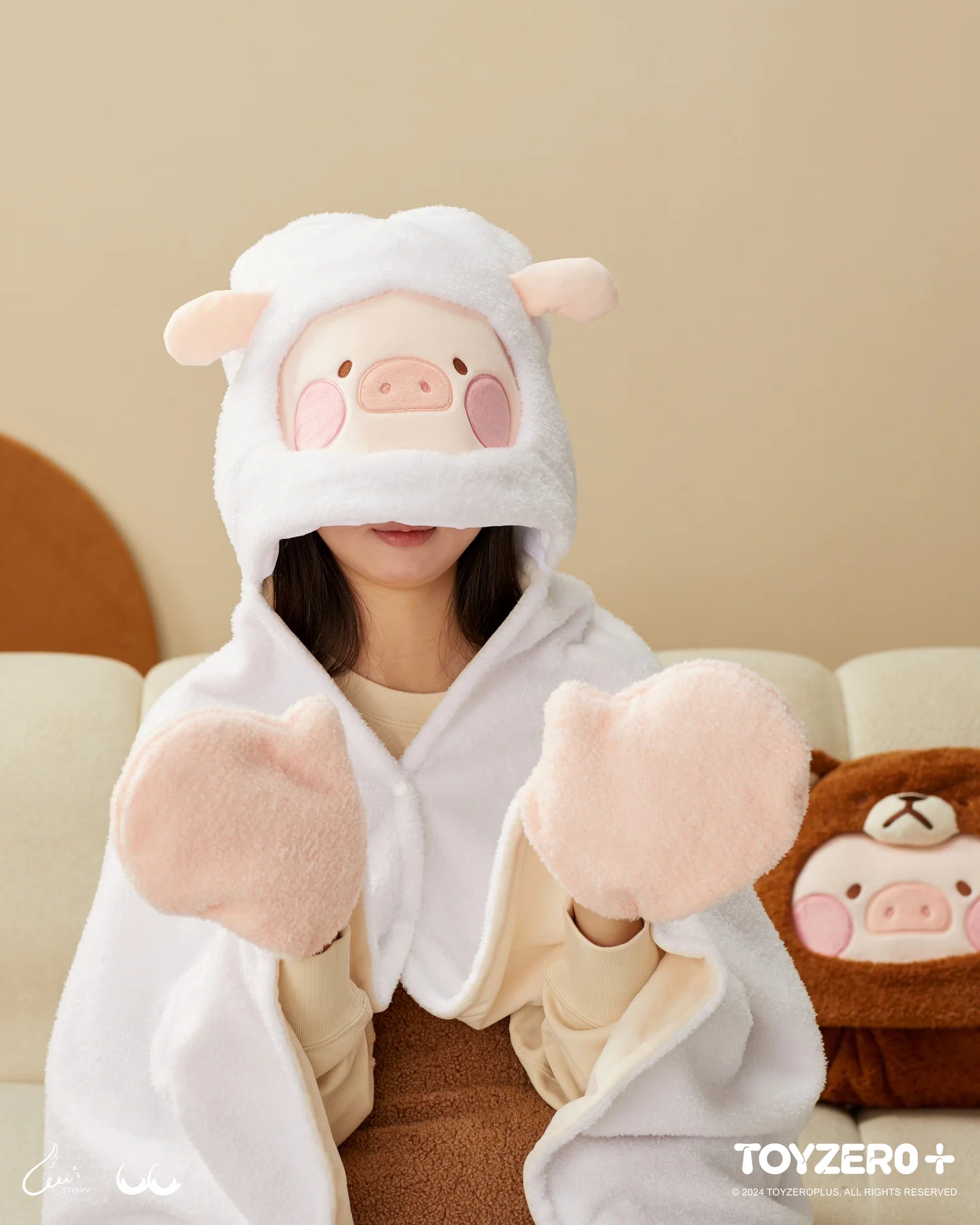 LuLu the Piggy Costume Series - Blanket with Hat - Preorder