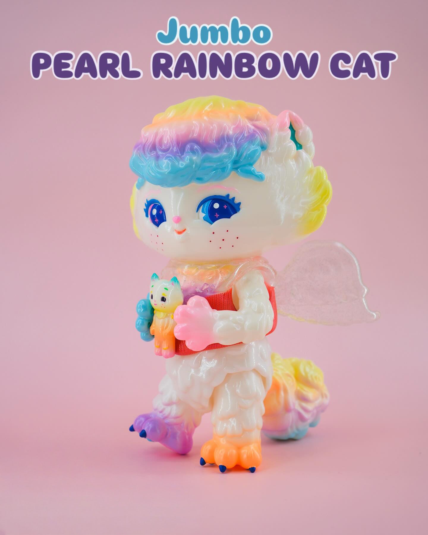 Jumbo Pearl Rainbow Cat by Miloza Ma
