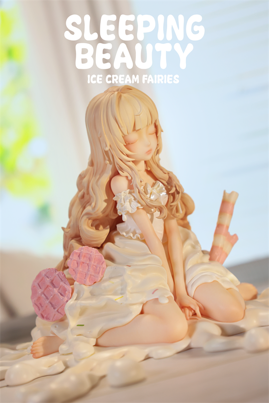 Sleeping Beauty-Ice Cream Fairies figurine, preorder. A dreamy girl with ice cream-themed dress and props, limited edition resin collectible.