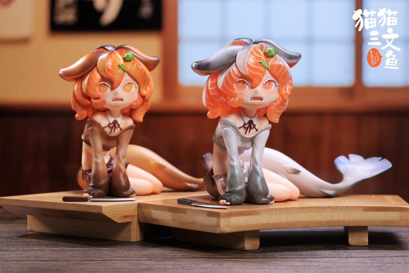 Salmon Fairies - Preorder: Limited edition resin figure, 18.8cm height, includes a toy kitchen knife. Ships Q1 2026, exclusive to Strangecat Toys.