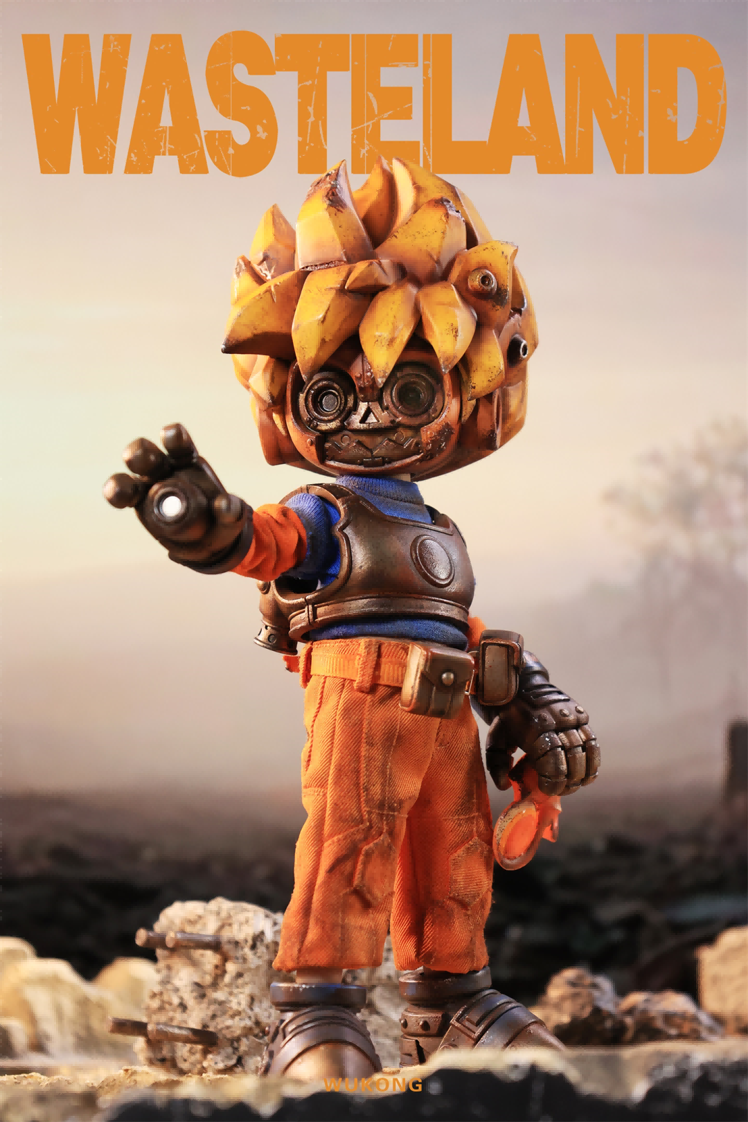 WasteLand-Captain preorder art toy, 8-inch limited edition with ABS/PVC/resin materials, featuring a cartoon-style design. Ships Q2 2026.