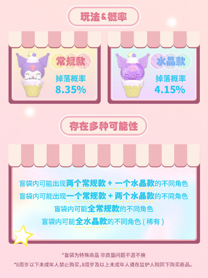 Sanrio Characters MINI Ice-cream Cone Series