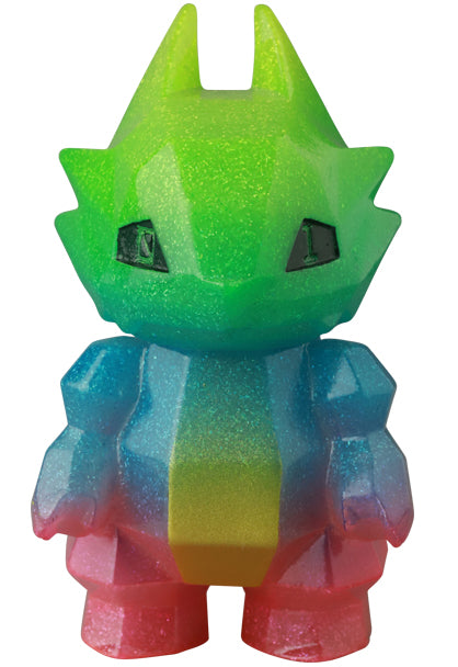 VAG SERIES 44 Dragon Polygon: A 2.5-inch vinyl art-toy with a spiky head, sparkly gradient finish, and blacked-out eyes, ideal for collectors.