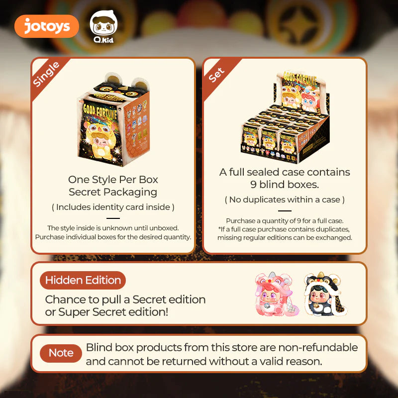 Q.Kid Good Fortune Series PVC Plush Blind Box