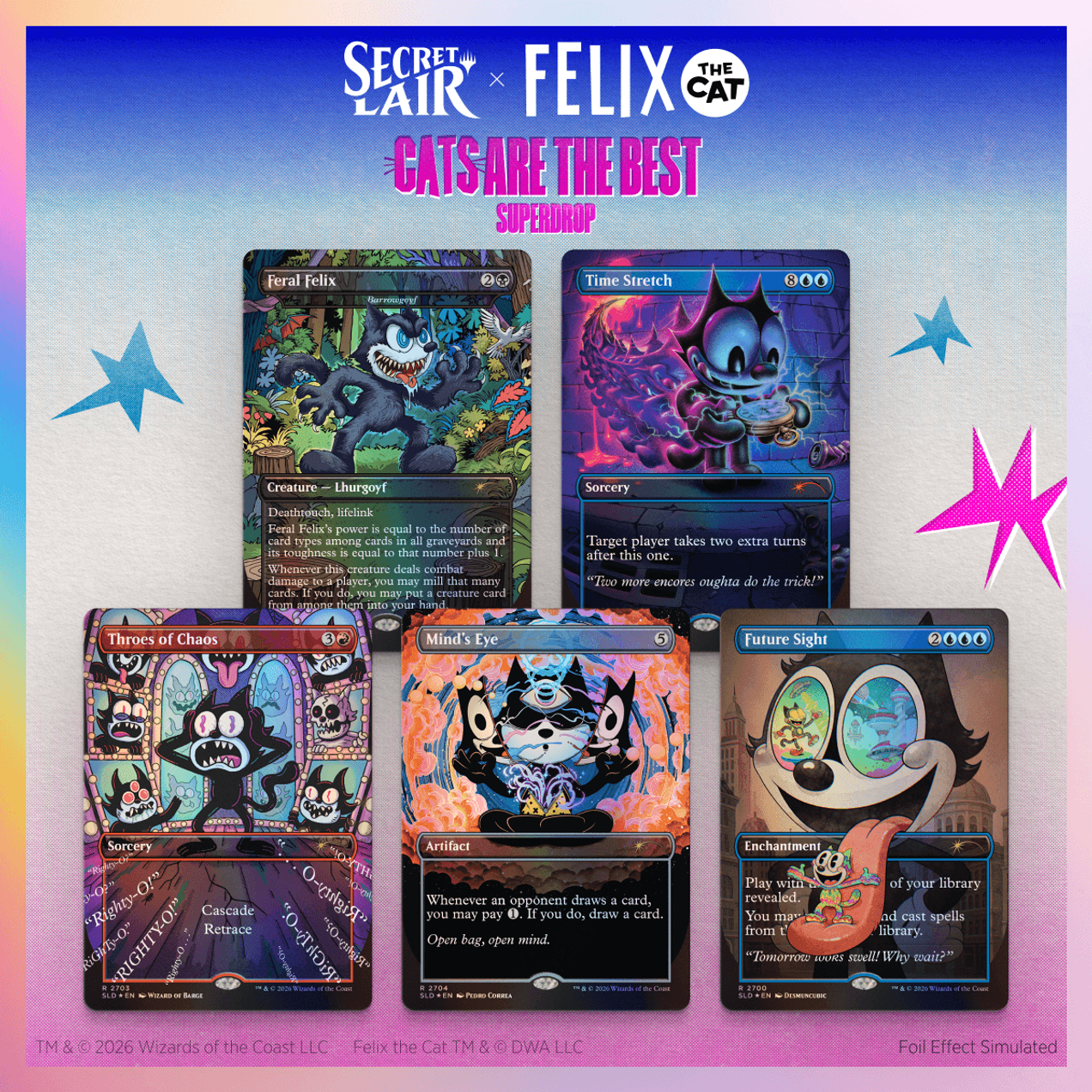 Magic the Gathering: Secret Lair x Felix the Cat: Magic Bag of Tricks