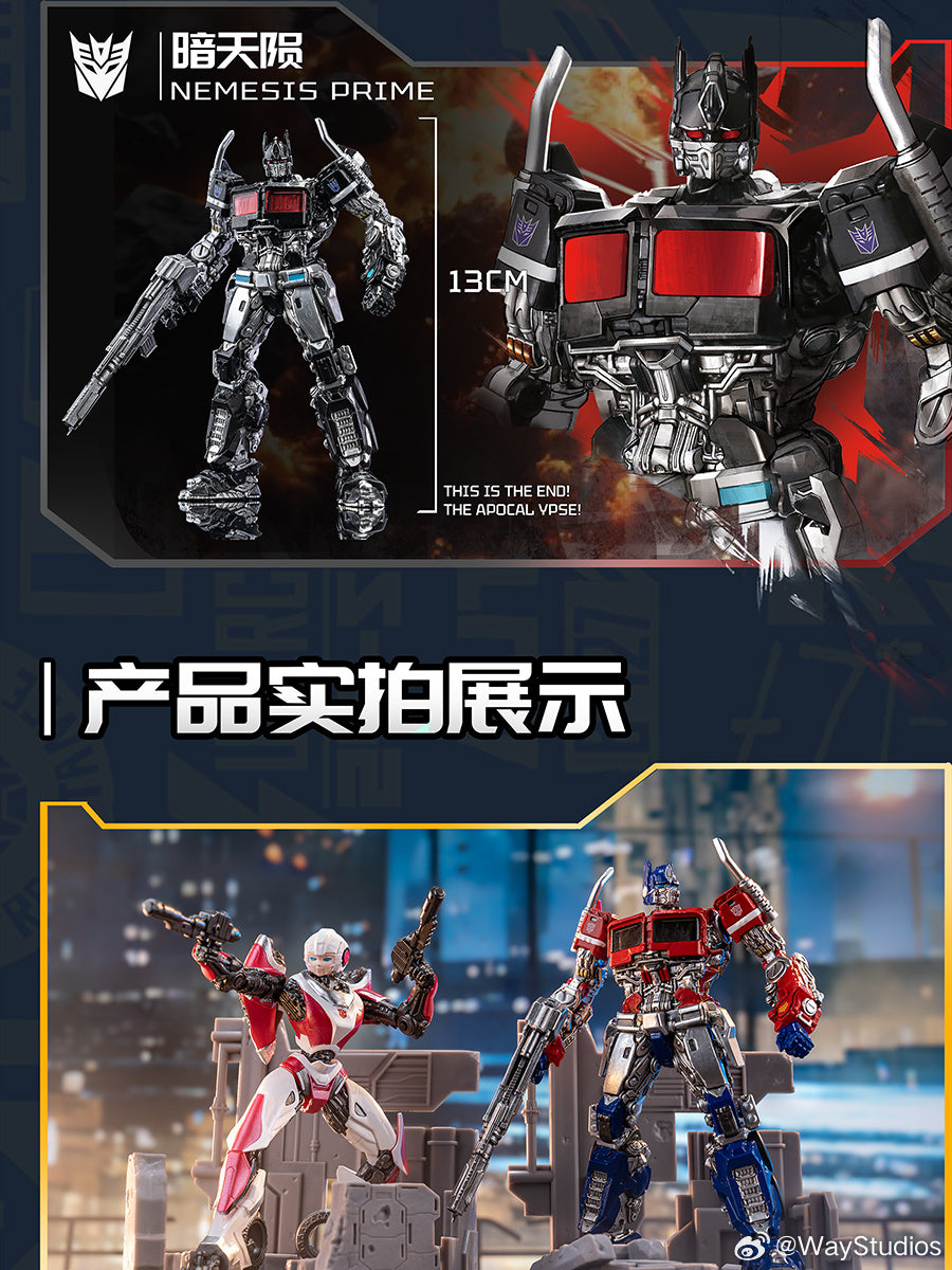 Transformers Series Vol.2 Statue Scene Blind Box - Preorder; close-up of toy robot and gun, highlighting detailed fictional character design for collectors.