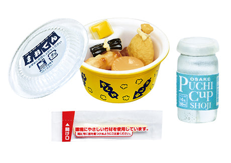 Puchi Sample Light Dinner from Re-ment Blind Box Series, featuring a bowl of food and a soy sauce bottle, part of an 8-design set.