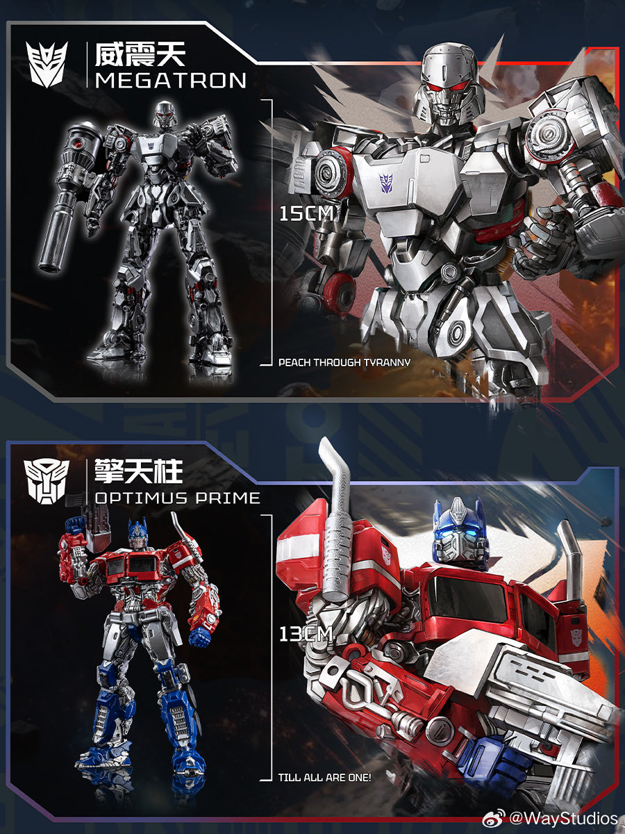 Transformers Series Vol.2 Statue Scene Blind Box featuring a detailed robot head, available for preorder, ships August 2025, includes 8 designs and 1 secret.