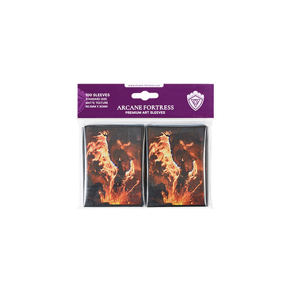 Card Sleeves: Standard- Matte Art- Year of the Dragon- Volcanic Rebirth (100 ct)