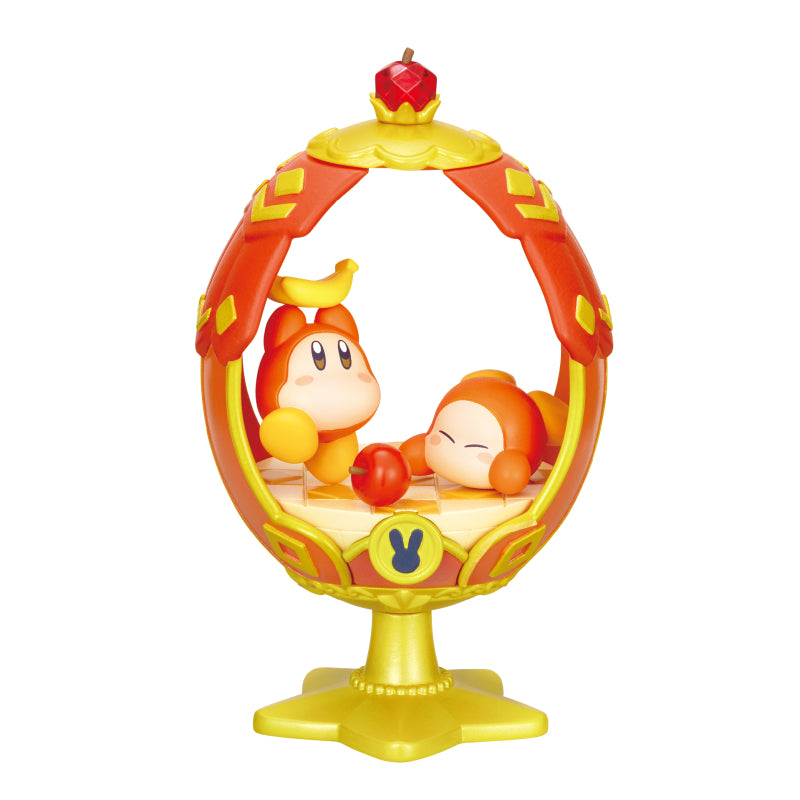 Kirby of the Stars Ovaltique Collection Re-ment Blind Box Series featuring two cartoon critters in an egg-shaped frame, part of a six-design collectible set.
