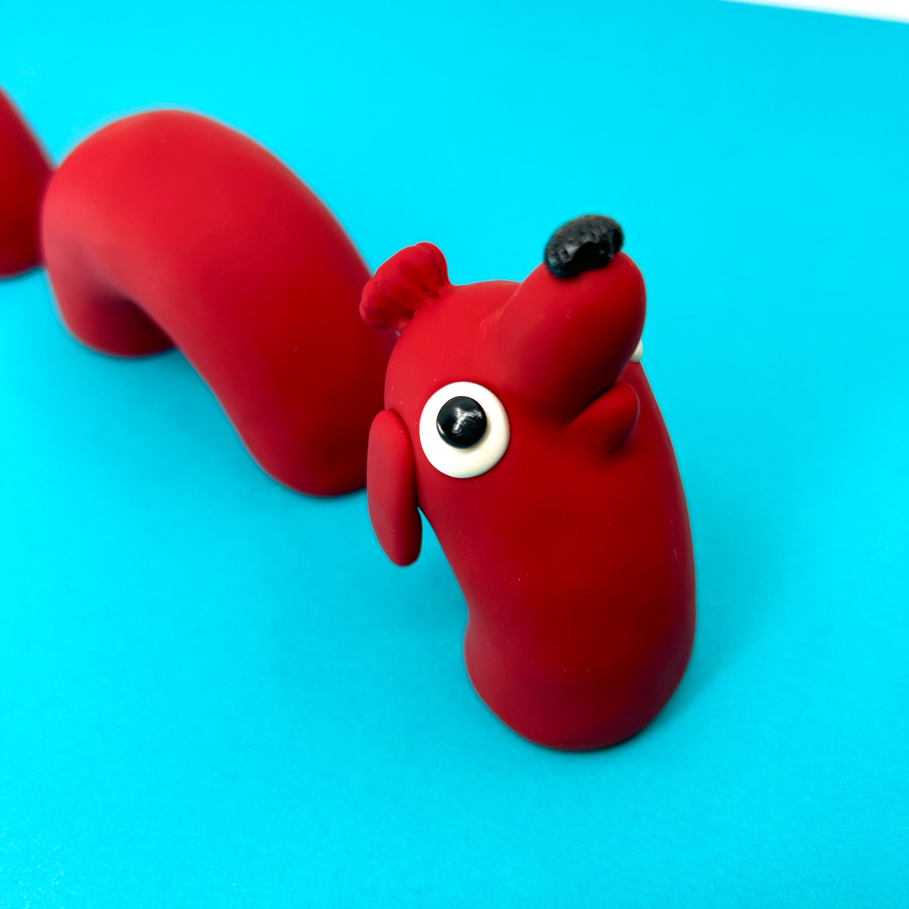 Polymer clay animal figure toy from Simon Says Macy & Friends - Ode to a Sausage.