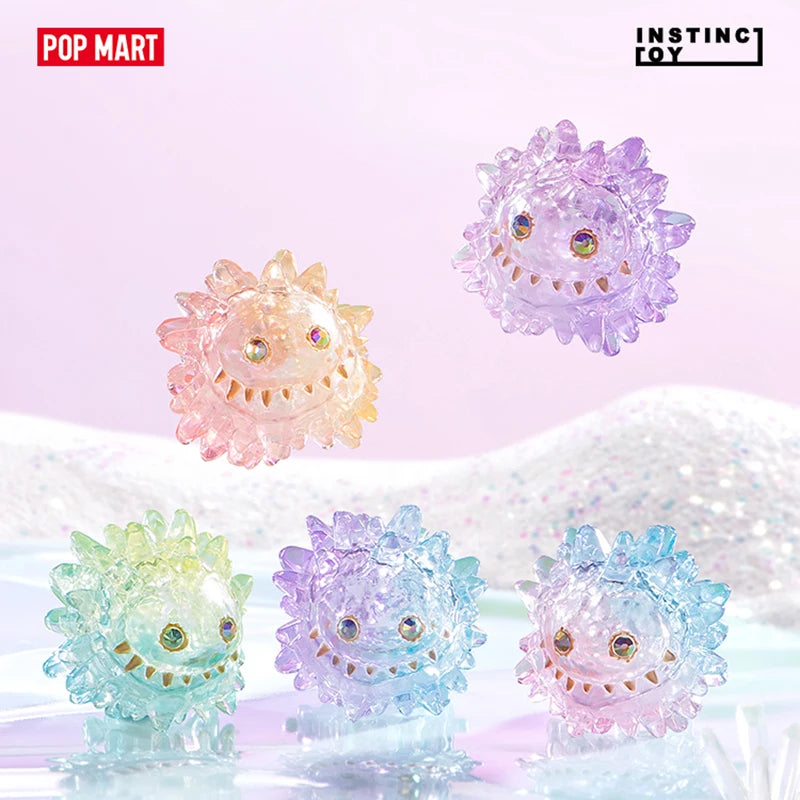 Instinctoy Poppin Ice Liquid Set featuring five colorful PVC toys, each approximately 3cm, showcased in a group arrangement.