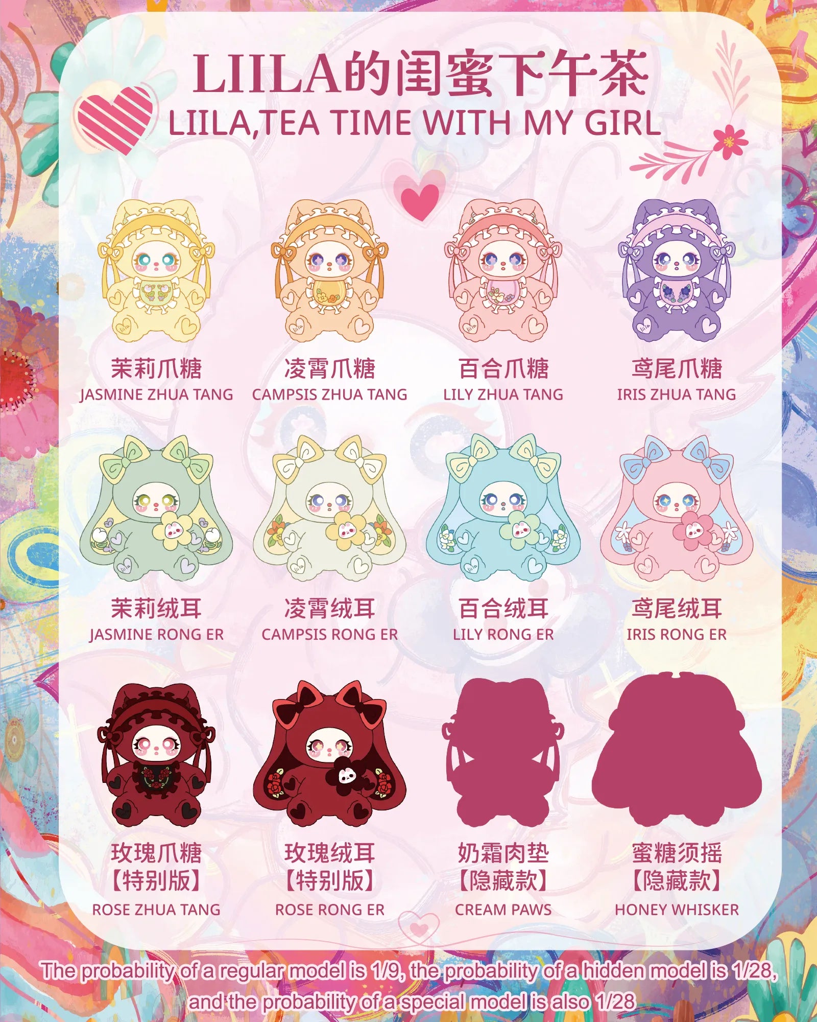 Liila's 600% 2V Tea Time With My Girl Plush Series Blind Box