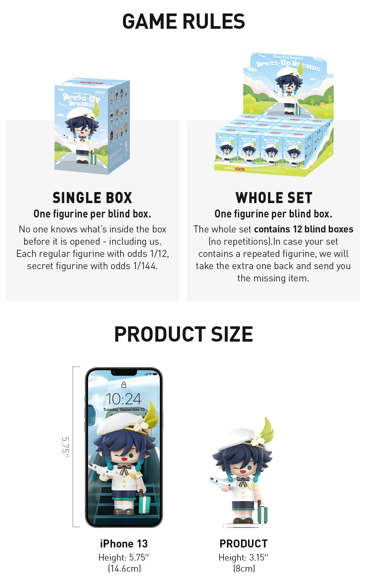 Genshin Impact Dress-Up Dreams Themed Chibi Blind Box Series