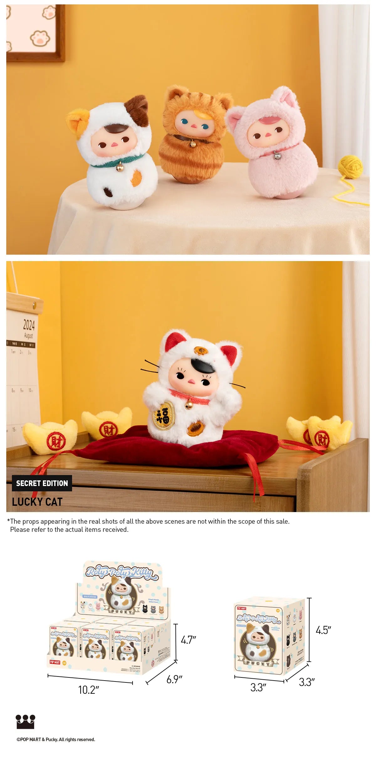 PUCKY Roly-Poly Kitty Series-Vinyl Plush Blind Box Series
