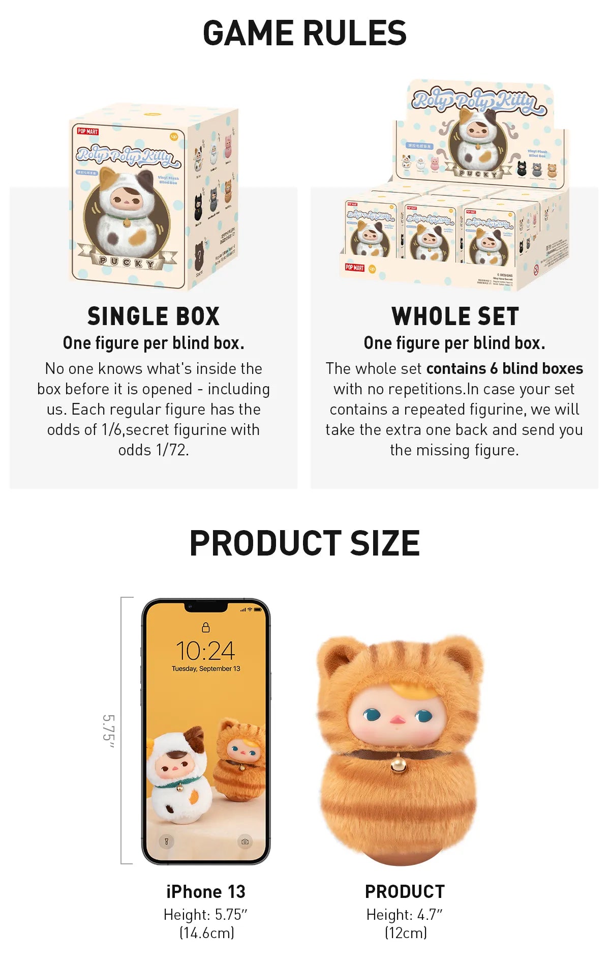 PUCKY Roly-Poly Kitty Series-Vinyl Plush Blind Box Series