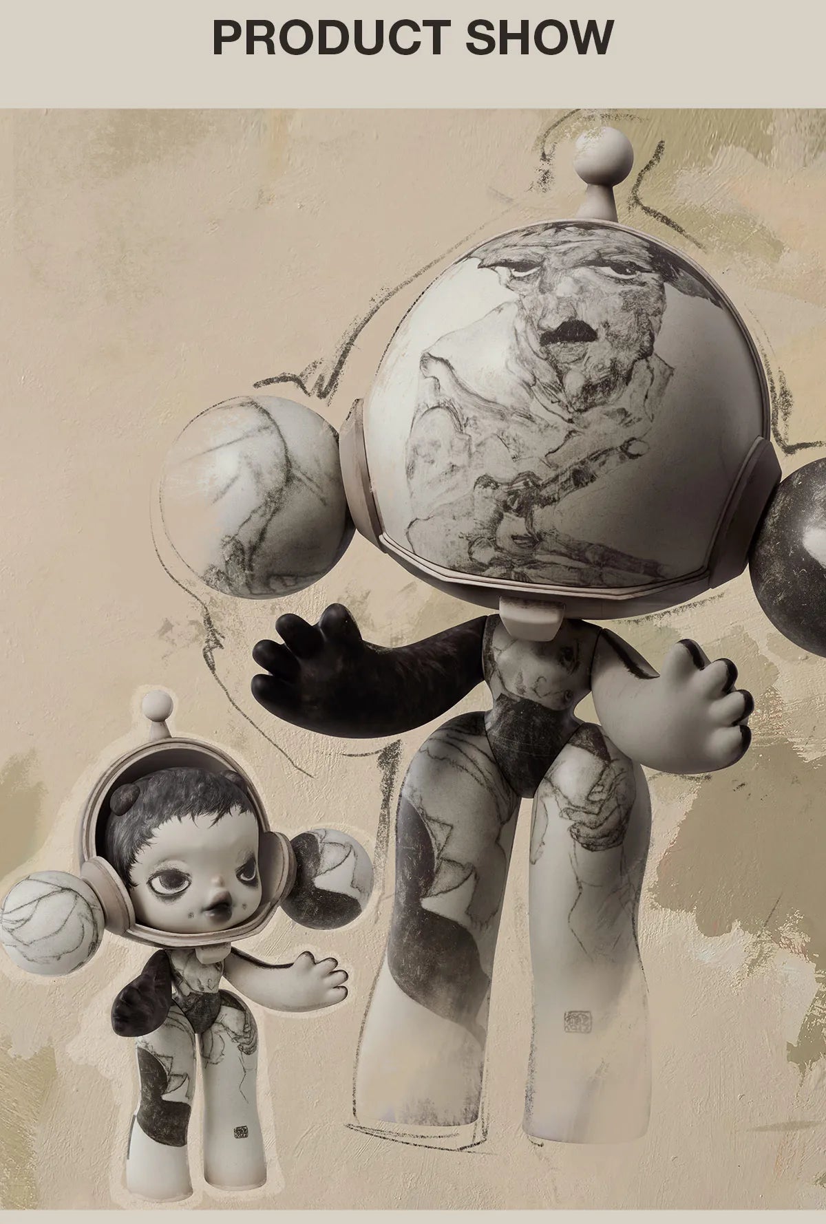 MEGA α SKULLPANDA 1000% Egon Schiele