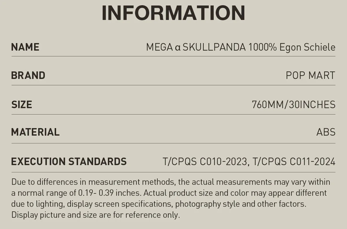 MEGA α SKULLPANDA 1000% Egon Schiele