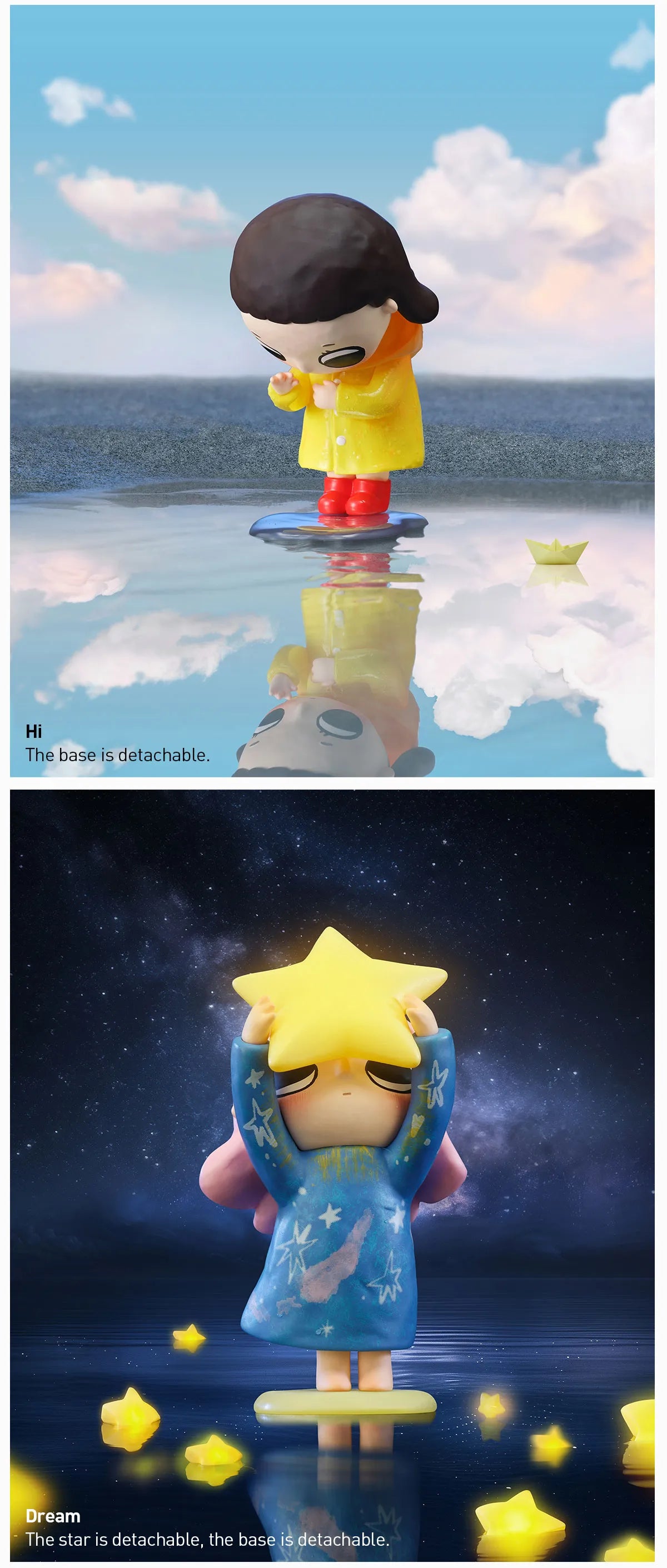 Nyota Growing up by Your Way Blind Box Series Figure, featuring a toy character holding a yellow star, part of a 12 design collectible series.