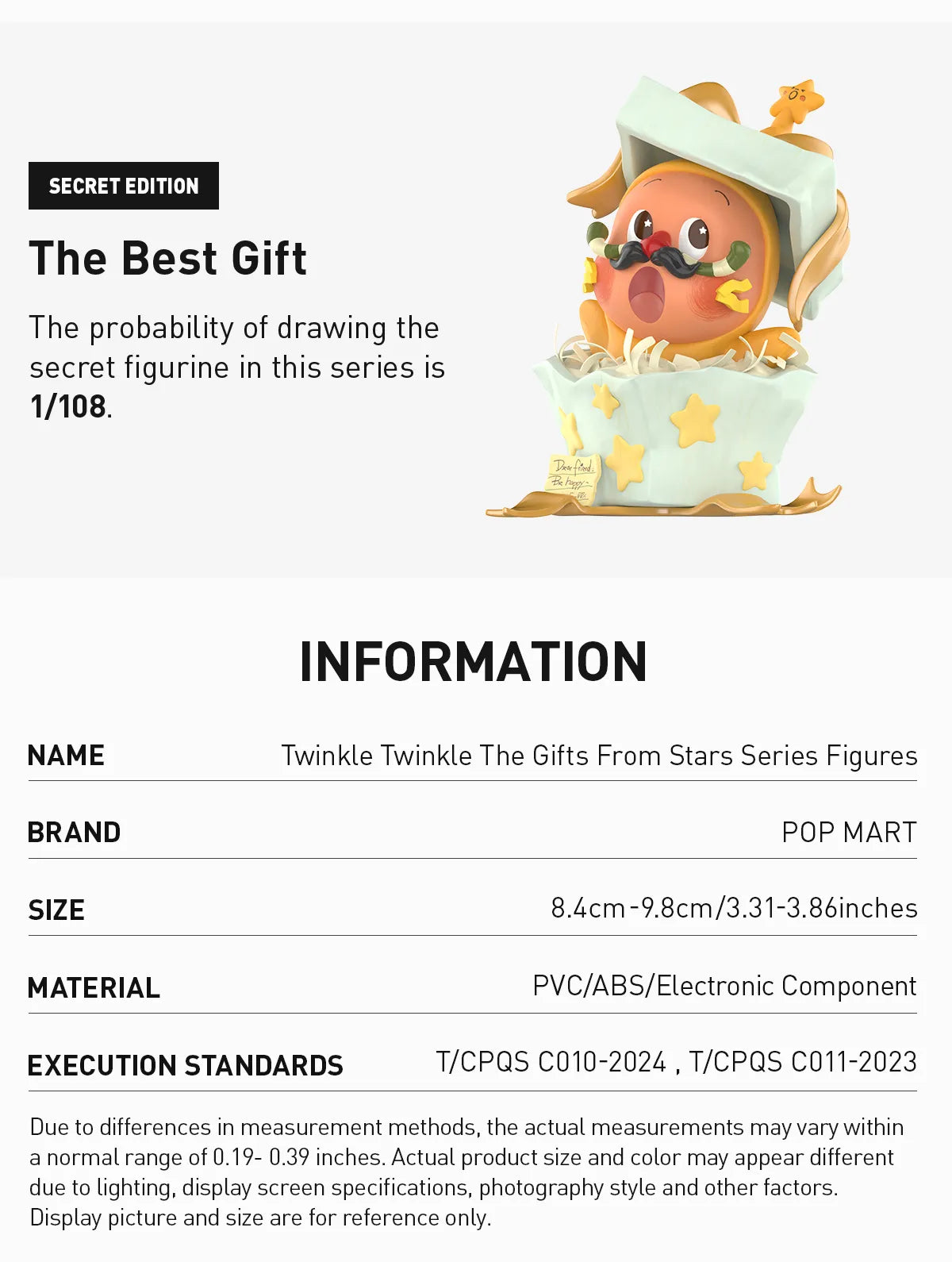 Twinkle Twinkle The Gifts From Stars Series Figures - Preorder. Features a mustached cartoon character and star-shaped figure. Includes 9 designs and 1 secret. Ships February 2025.