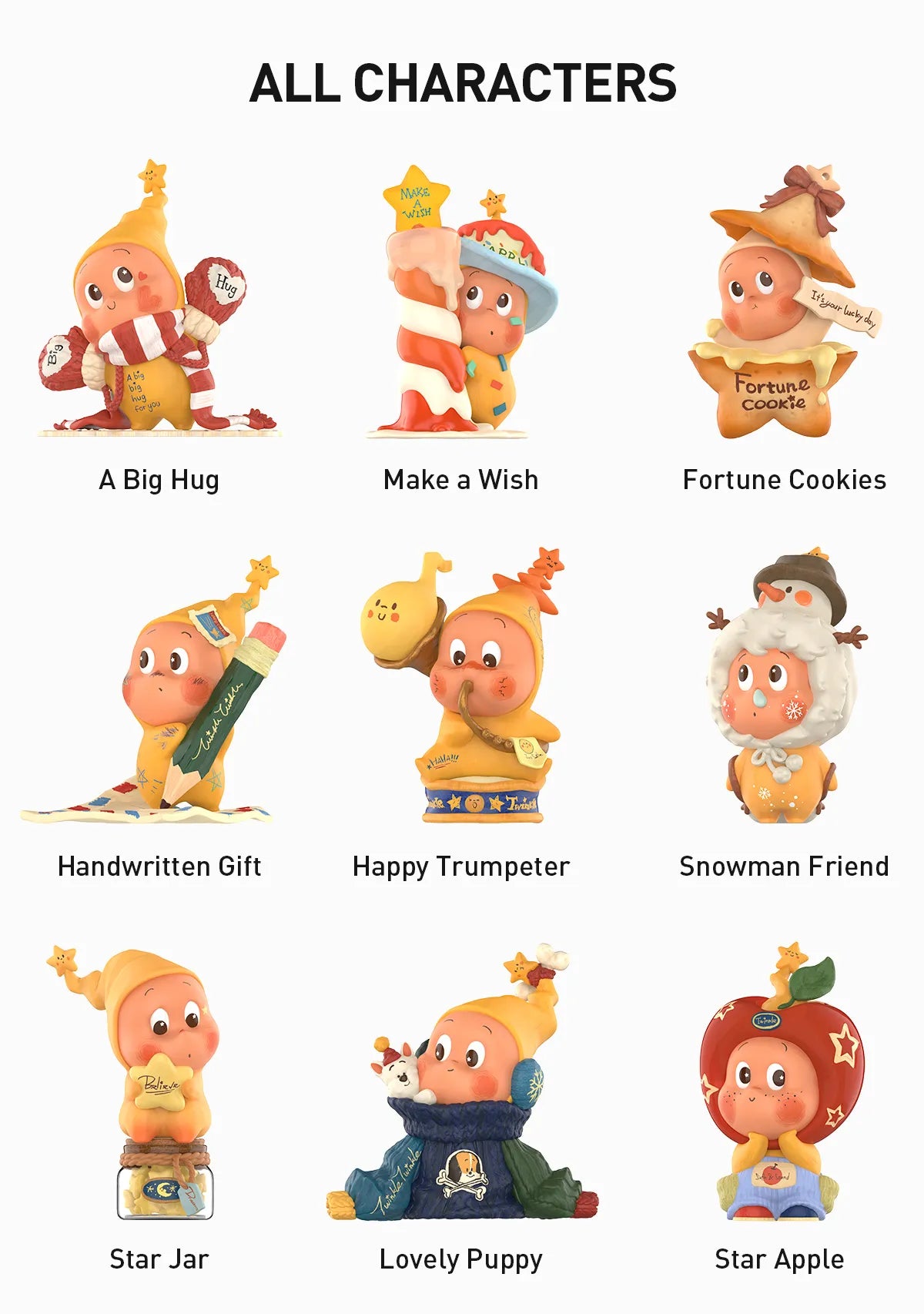 Twinkle Twinkle The Gifts From Stars Series Figures - Preorder, featuring cartoon character figurines in various poses and styles, part of a collectible toy series.