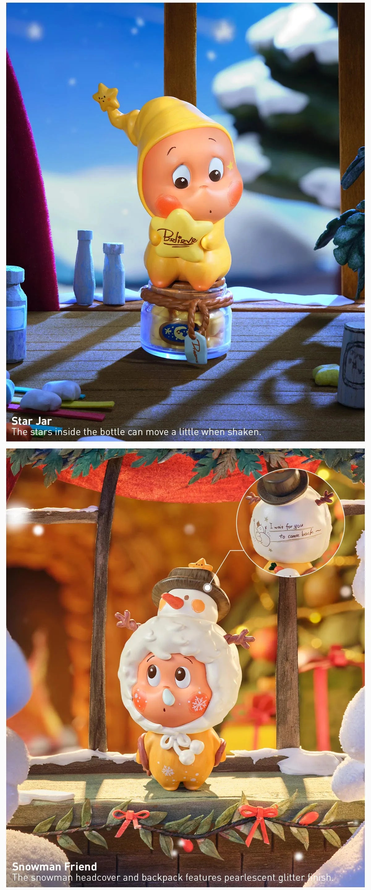 Twinkle Twinkle The Gifts From Stars Series Figures, featuring a snowman figurine, available for preorder, ships late Feb 2025.