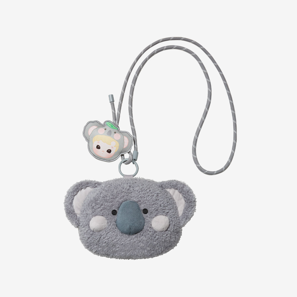 HACIPUPU Snuggle With You Series-Plush Bag Blind Box features a koala-shaped faux-fur pouch with a charm, ideal for carrying small essentials.