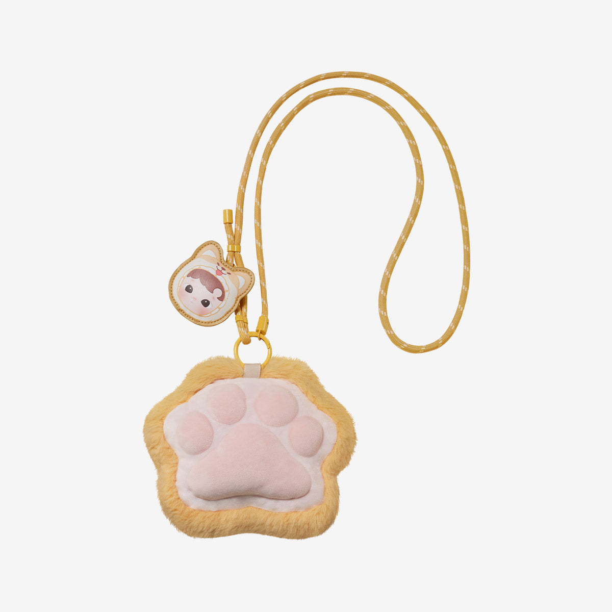 HACIPUPU Snuggle With You Series-Plush Bag Blind Box featuring a paw-shaped pouch and coin purse with a cute animal face charm.