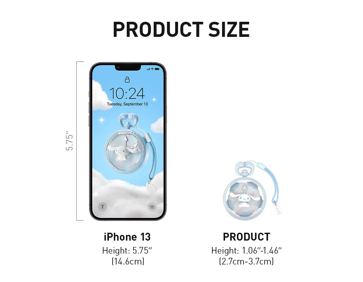 The Wonderful Time With Hello Kitty and Friends Series Scene Sets Blind Box - Preorder, showcasing a cell phone comparison and toy clocks, available at Strangecat Toys.