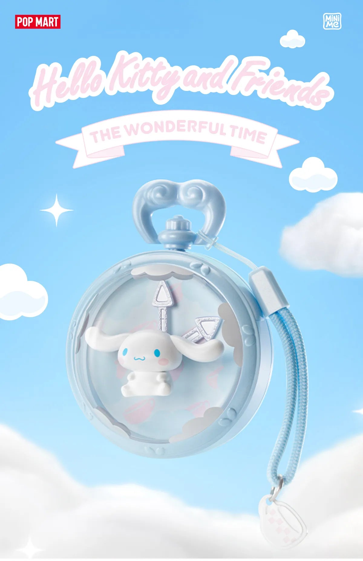 Hello Kitty toy clock scene from The Wonderful Time With Hello Kitty and Friends Series, available for preorder in blind box format.