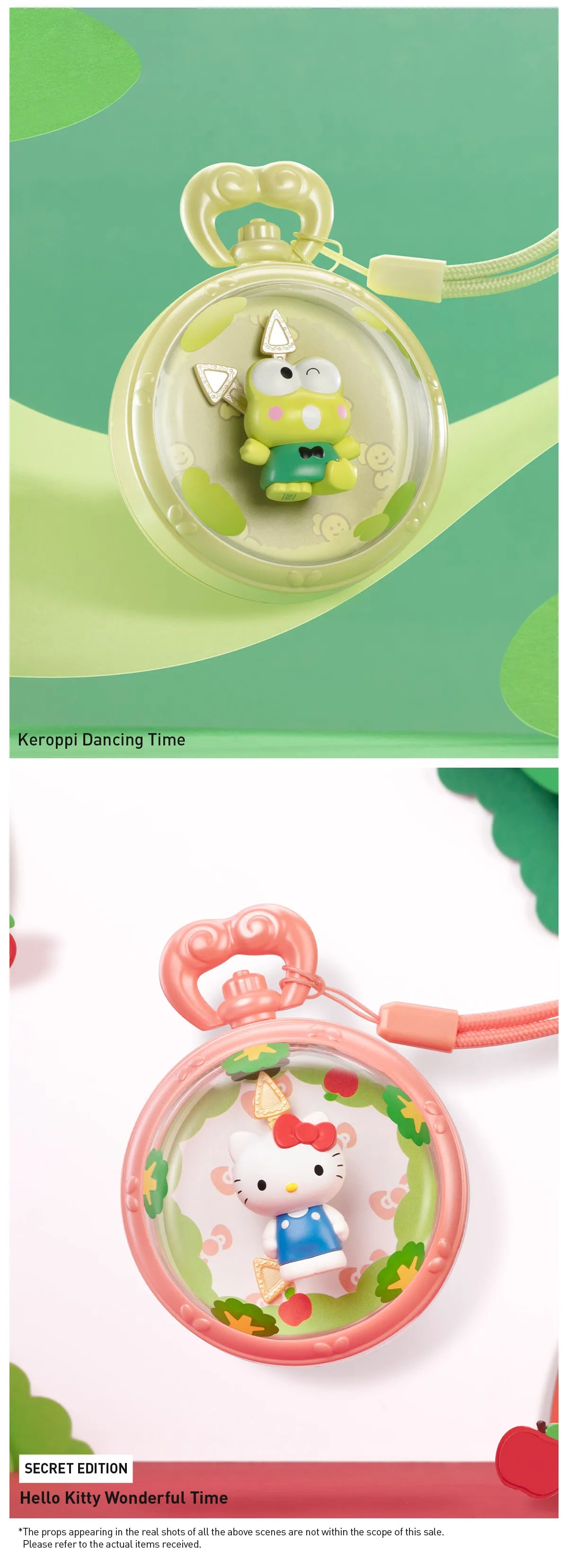 The Wonderful Time With Hello Kitty and Friends Series Scene Sets Blind Box, featuring close-up toy details, available for preorder, ships late April 2025.