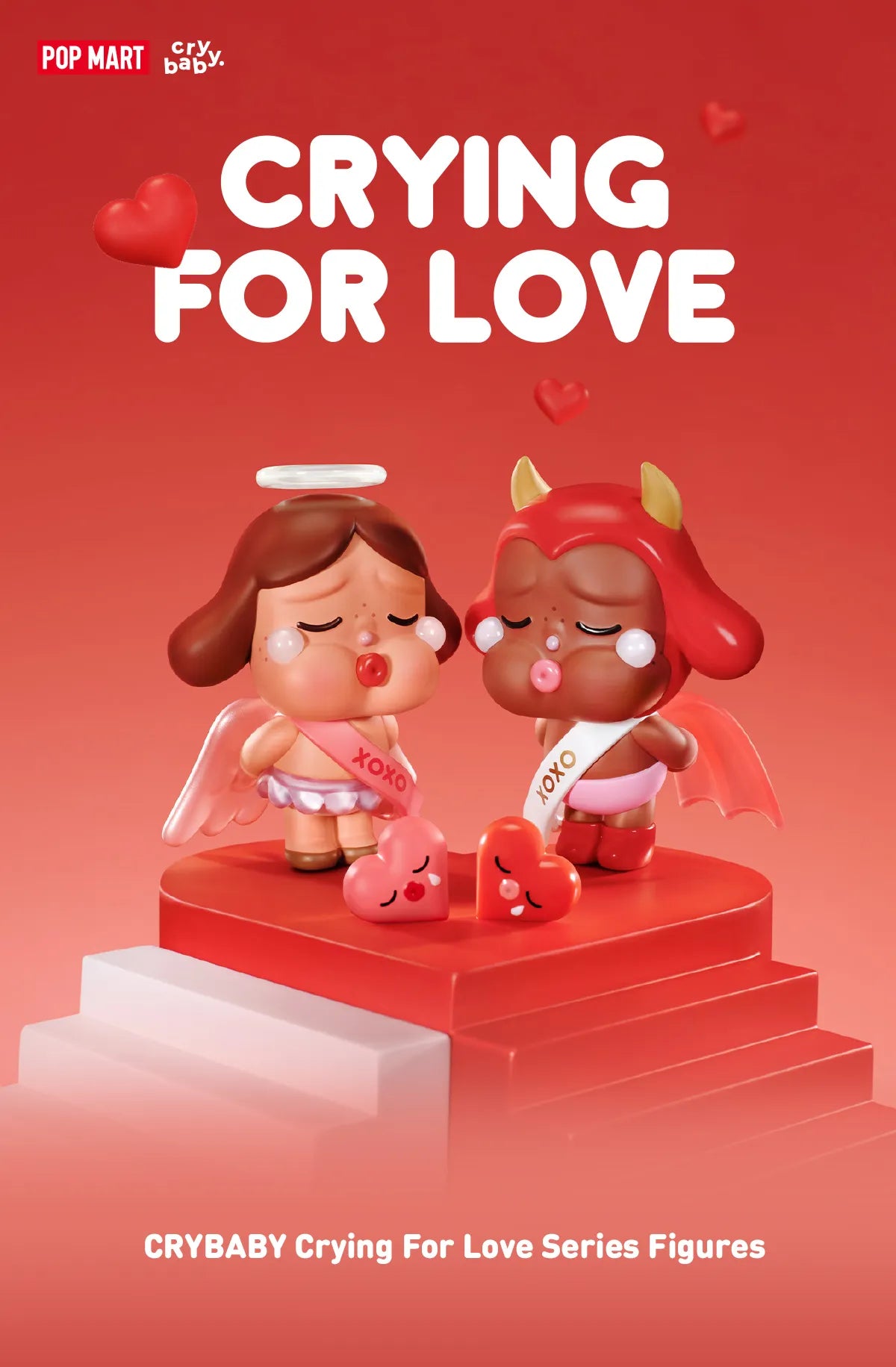 CRYBABY Crying For Love Series Figures - Preorder, featuring two small figurines. Available in 12 designs, ships February 2025.