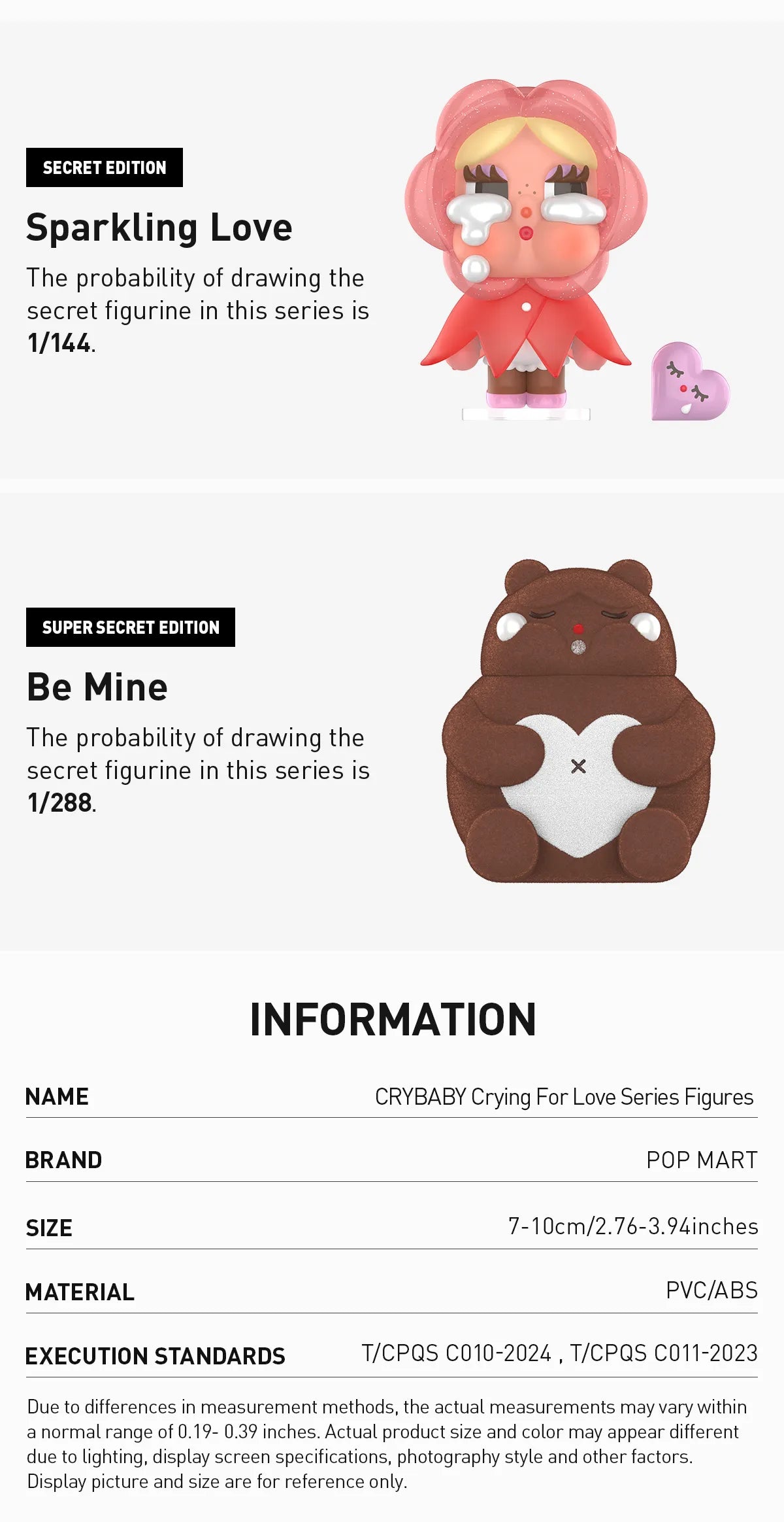 CRYBABY Crying For Love Series Figures - Preorder; features a cartoon character and stuffed animal. Includes 12 designs, ships late Feb 2025.