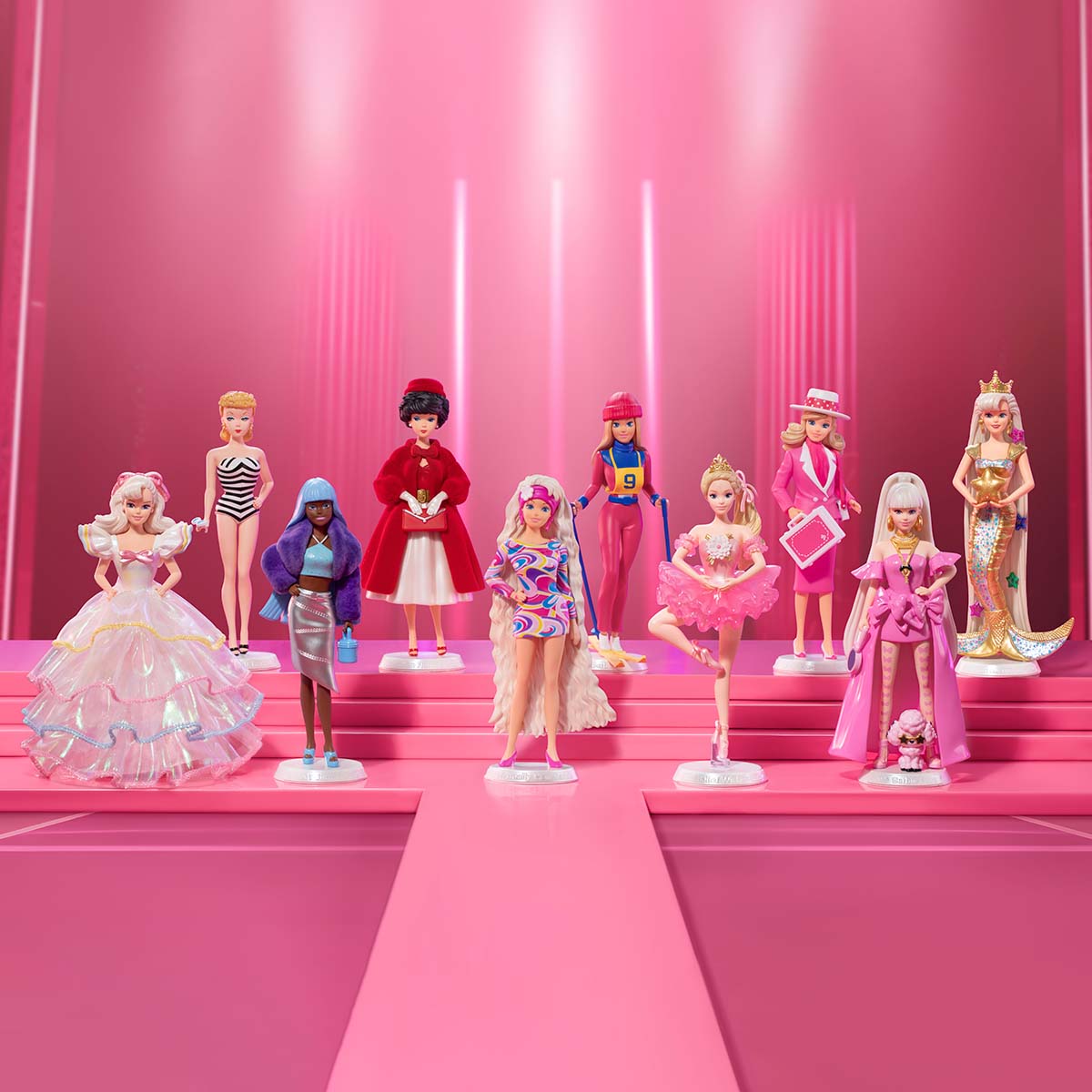 Barbie Style Icon Blind Box Series Figures, featuring 9 unique designs and 1 secret option, available for preorder, shipping June 2025.