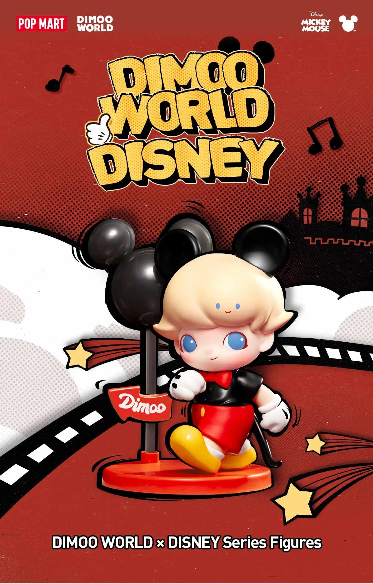 DIMOO WORLD × DISNEY Series Figure, a collectible toy figurine from a 12-design set, available for preorder at Strangecat Toys.