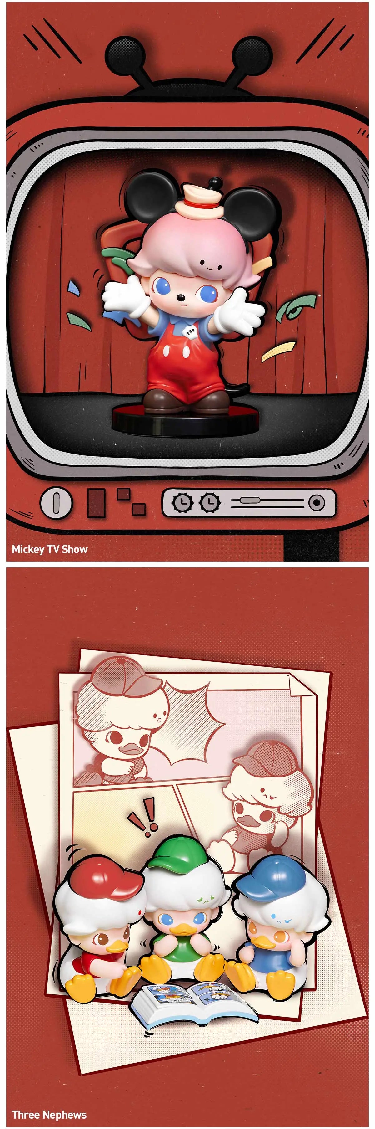 DIMOO WORLD × DISNEY Series Figures - Preorder features a variety of cartoon characters, including ducks and unique designs, available for preorder at Strangecat Toys.