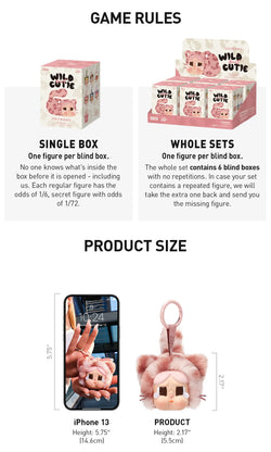 CRYBABY Wild but Cutie Series - Vinyl Plush Pendant Blind Box - Preord