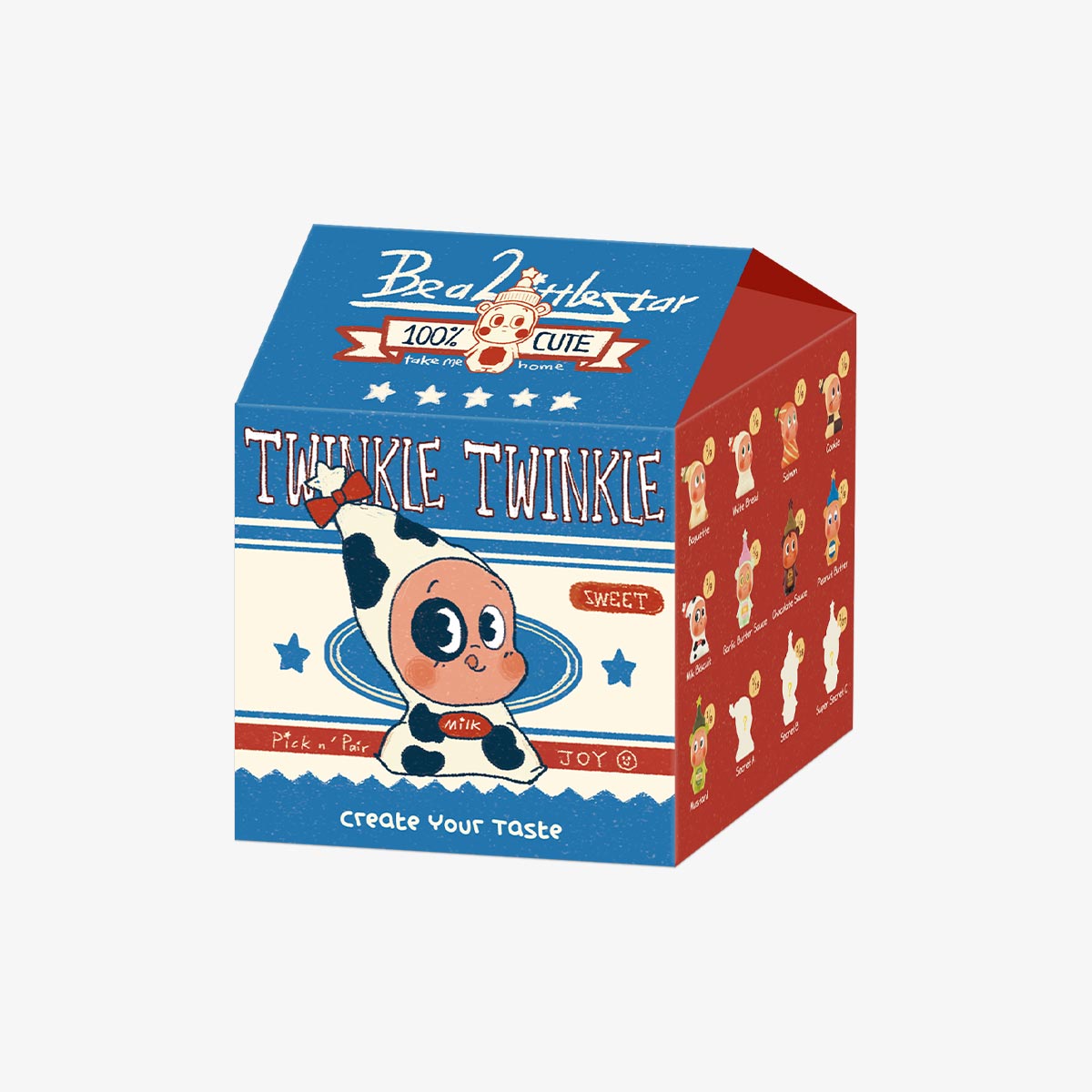 Twinkle Twinkle Create Your Taste Series Figures - Preorder: Blind-box collectible featuring Bear the Star character. Includes a grid of food-themed icons.