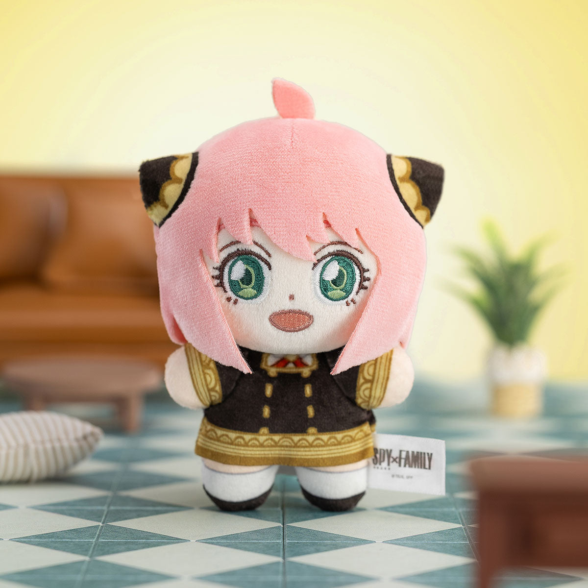 SPY × FAMILY Character Series Plush Blind Box features Anya Forger in chibi plush form, showcasing her iconic look and school uniform.