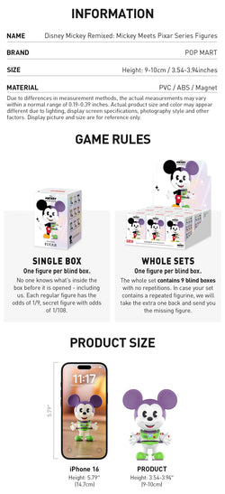Disney Mickey Remixed: Mickey Meets Pixar Series Figures Disney Mickey Remixed: Mickey Meets Pixar Series Figures