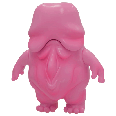 ATC Kaiki Risa Soft Vinyl Series Nuppeppo Gacha: a glossy pink, stylized blob-monster art toy with a melted texture, perfect for designer collectible enthusiasts.