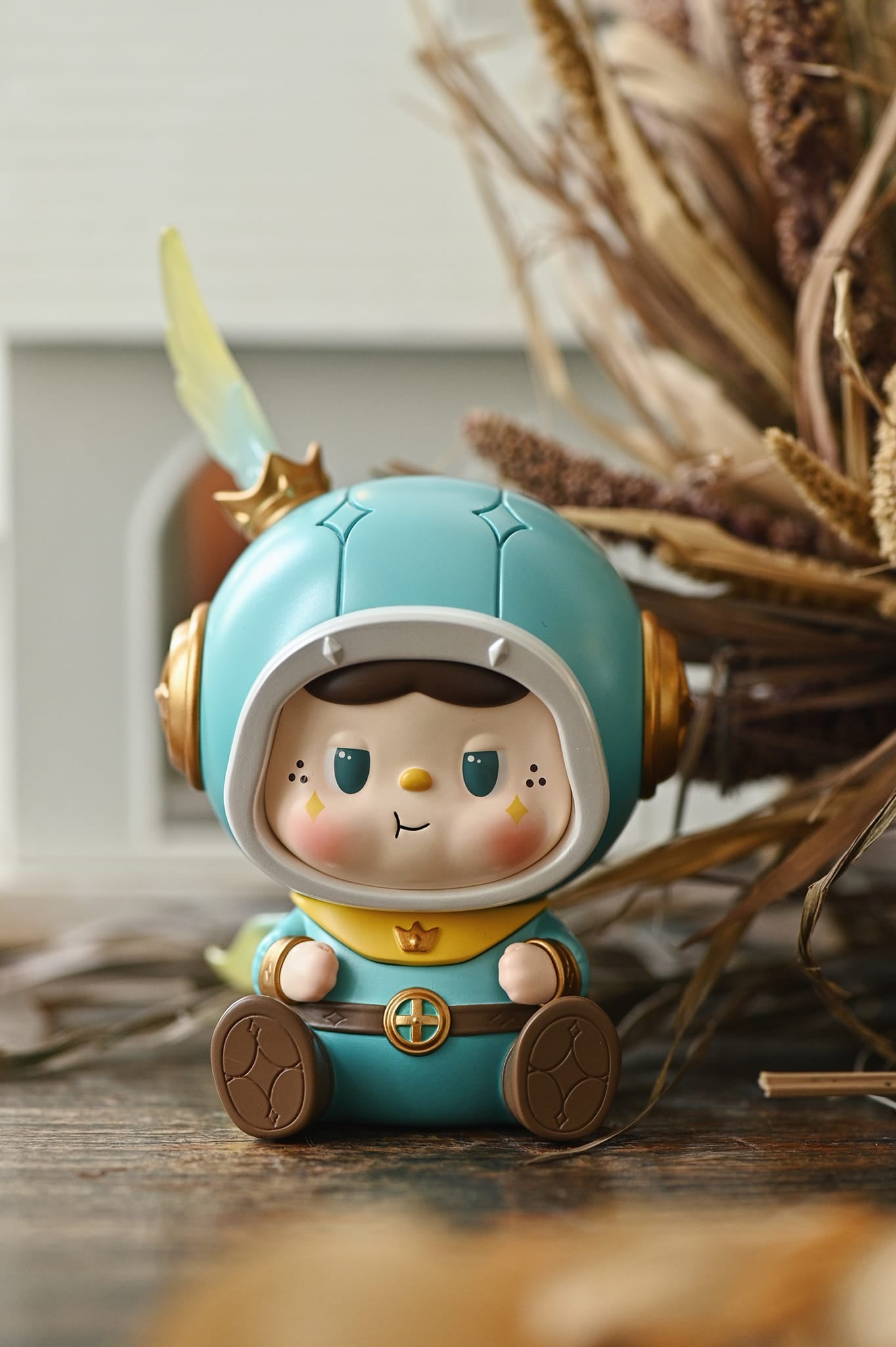 SankToys xBeeworks figurine of Be Sank-Prince, a toy boy with a gold crown and unique details.