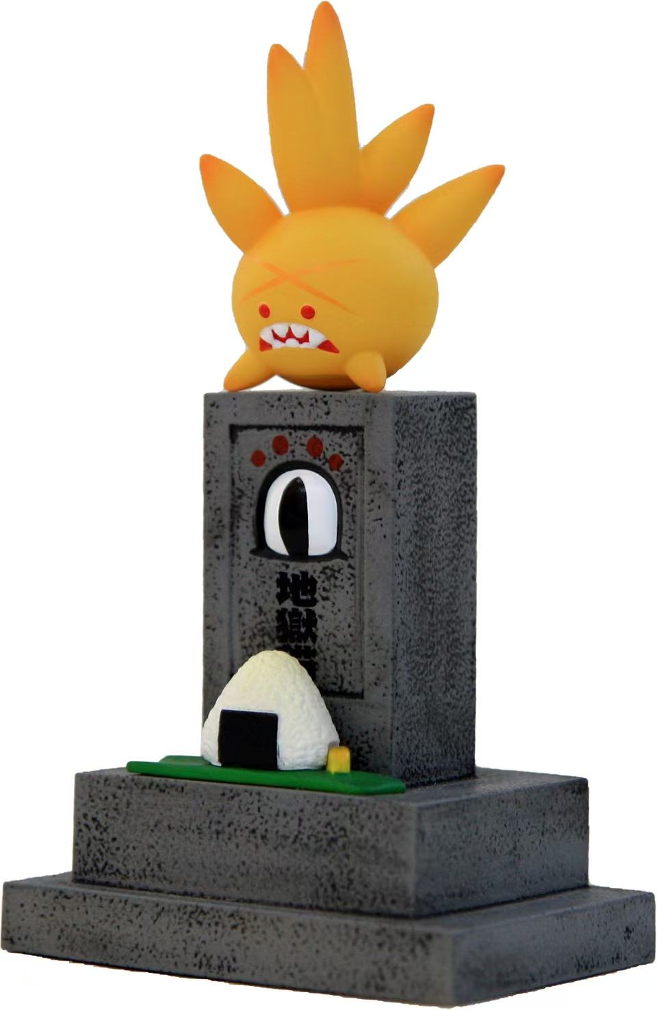 Namazubi by Grape Brain, a yellow toy with a red face, resembling an animal figure, crafted from Vinyl/PVC.