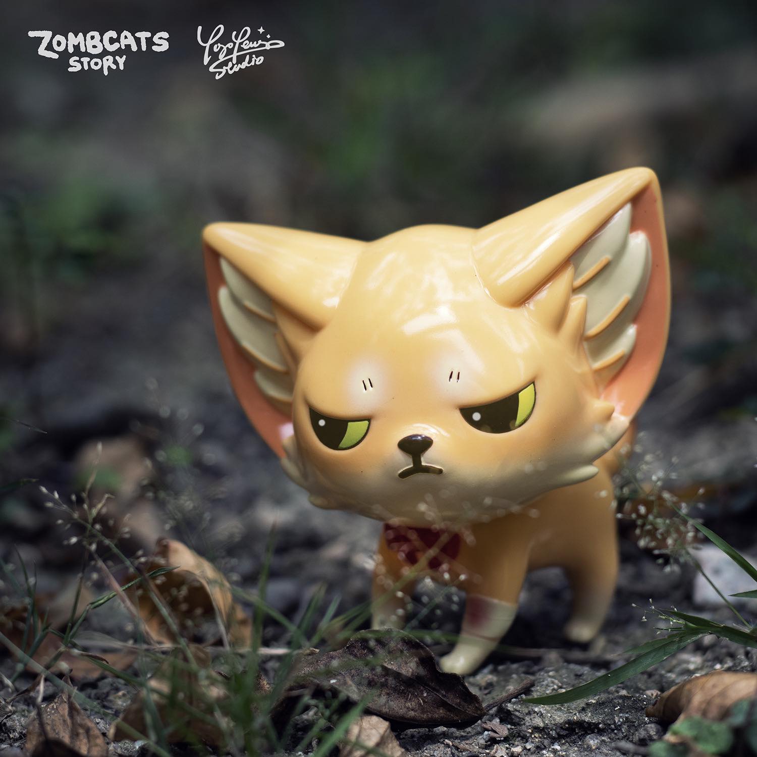 A limited edition Zombcat figurine by Morimei X Yoyo Yeung Studio, featuring Doomsday Biology Atlas and Doomsday Fox Kenneth. Soft vinyl, 7cm, limited to 100pcs. Available in North America only.
