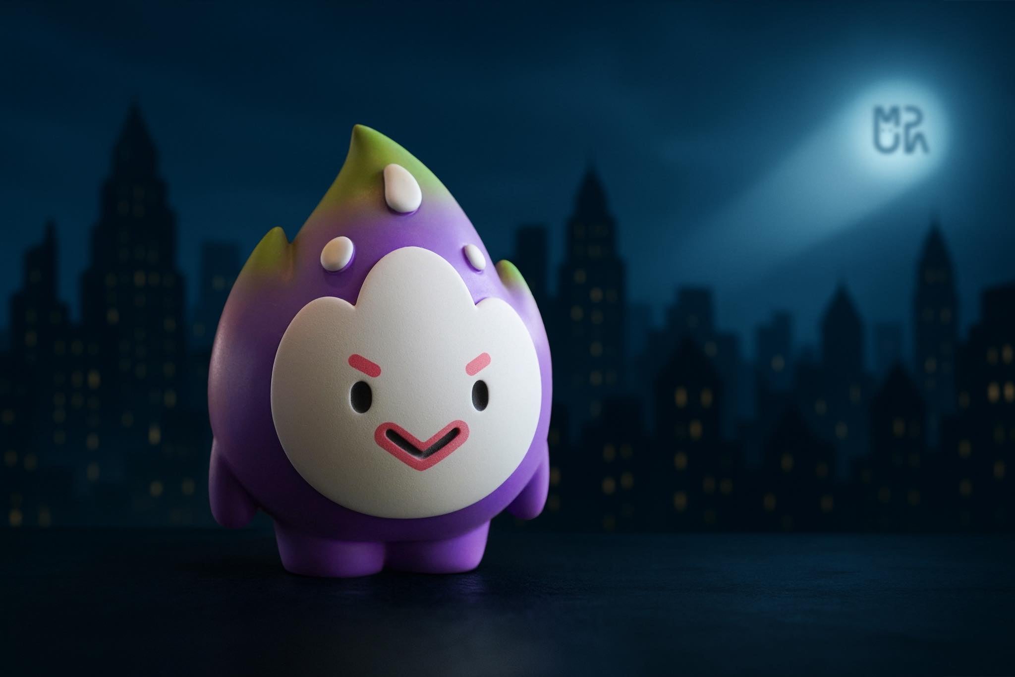 FLAMEY Joker by MUPA Toy, a 7cm limited edition resin figure, available in an exclusive 80-piece run at Strangecat Toys.