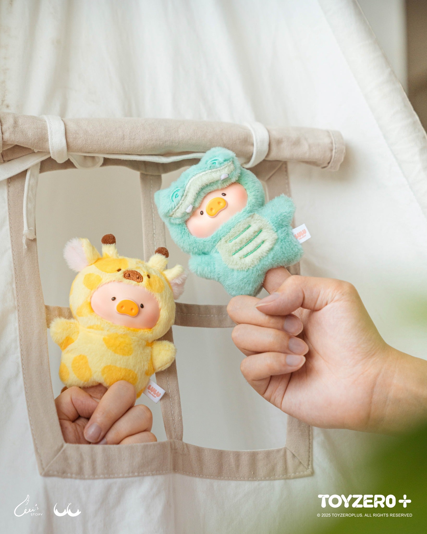 LuLu the Piggy - Puppet Show PVC Face Plush Keychain Blind Box, featuring adorable animal characters, available for preorder at Strangecat Toys.