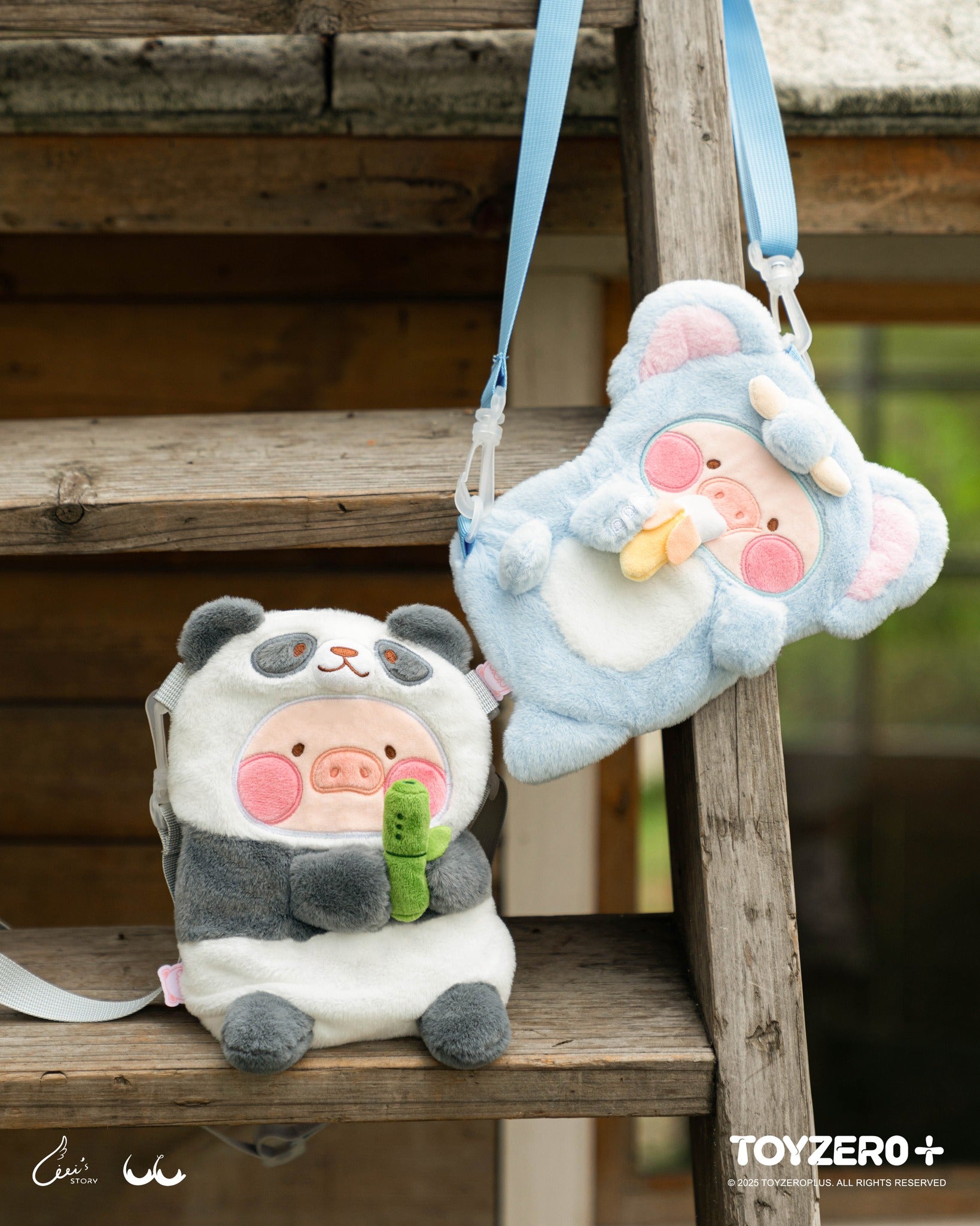 LuLu the Piggy Animal Party - Elephant Lu Plush Crossbody Bag, preorder item, approximately 9x9.5x11cm, available for shipping EST July 2025.