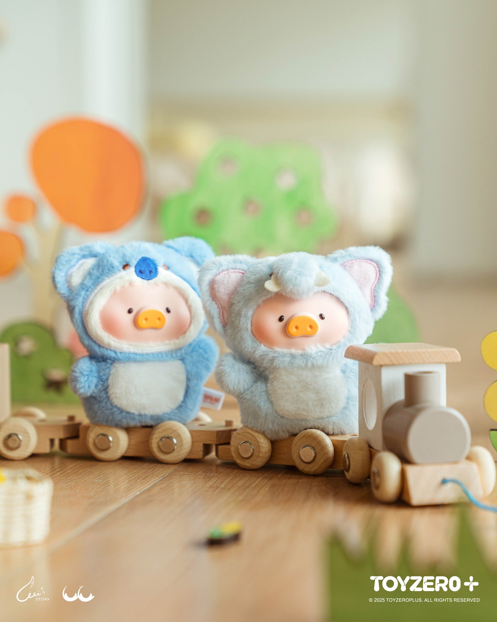 LuLu the Piggy - Puppet Show PVC Face Plush Keychain Blind Box featuring random animal party characters, perfect for blind box collectors.