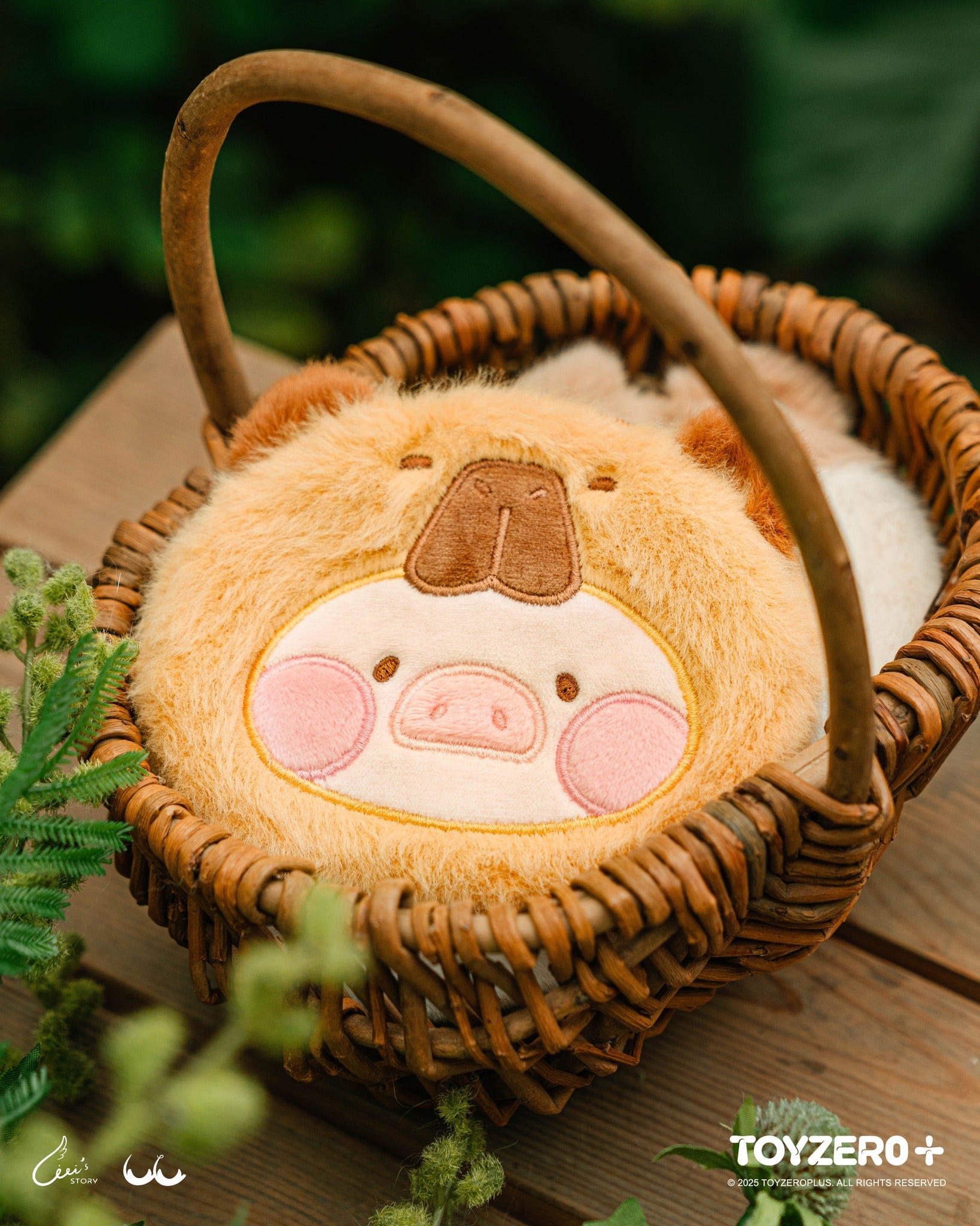 LuLu the Piggy figurine from the Animal Party Series, on a wooden stump base, part of a preorder blind box set with exclusive animal characters.