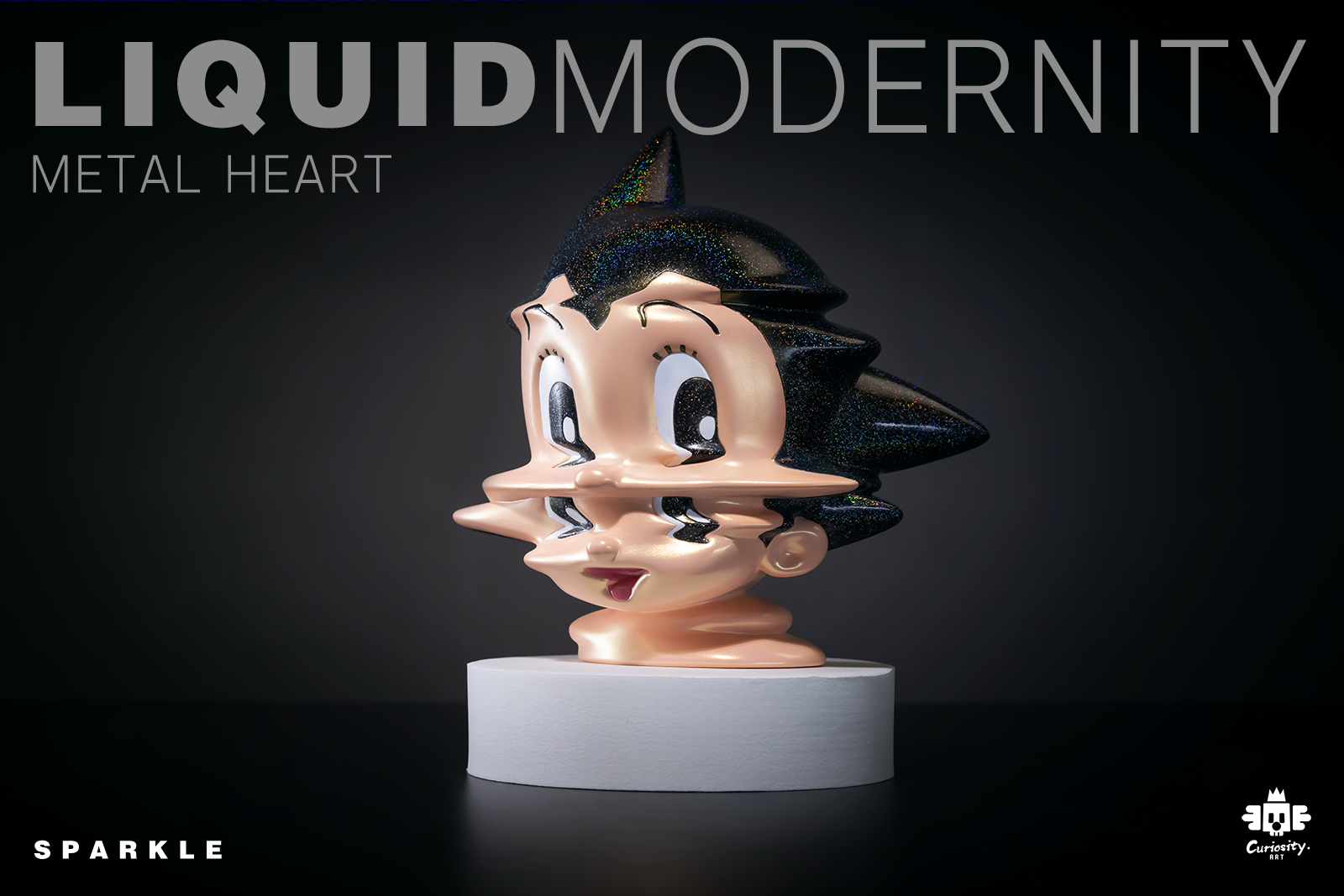 Liquid Modernity-Metal Heart-Sparkle by Curiosity Art - Preorder